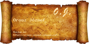 Orosz József névjegykártya